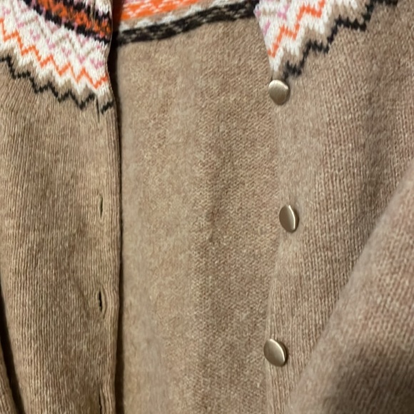 Vintage J. Crew Fair Isle Cardigan with Belt and Satin Buttons size S/M - Picture 3 of 5